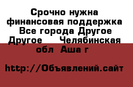 Срочно нужна финансовая поддержка! - Все города Другое » Другое   . Челябинская обл.,Аша г.